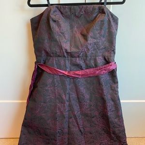 RW&CO Strapless purple and black dress